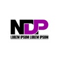 Letter NDP simple monogram logo icon design. Royalty Free Stock Photo