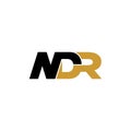 Letter NDR simple monogram logo icon design. Royalty Free Stock Photo