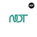 Letter NDT Monogram Logo Design Royalty Free Stock Photo