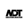 Letter NDT simple monogram logo icon design. Royalty Free Stock Photo