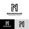 Letter NL Modern Logo, suitable for business with NL or LN initials