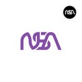 Letter NSA Monogram Logo Design Royalty Free Stock Photo