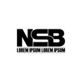 Letter NSB simple monogram logo icon design. Royalty Free Stock Photo