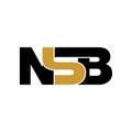 Letter NSB simple monogram logo icon design. Royalty Free Stock Photo