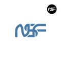 Letter NSF Monogram Logo Design Royalty Free Stock Photo