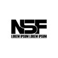 Letter NSF simple monogram logo icon design. Royalty Free Stock Photo