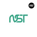 Letter NST Monogram Logo Design Royalty Free Stock Photo