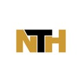 Letter NTH simple monogram logo icon design.