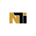 Letter NTI simple monogram logo icon design. Royalty Free Stock Photo