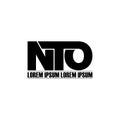 Letter NTO simple monogram logo icon design. Royalty Free Stock Photo
