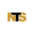 Letter NTS simple monogram logo icon design. Royalty Free Stock Photo
