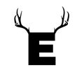 Letter and nubmer with antlers EPS vector file