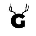 Letter and nubmer with antlers EPS vector file