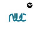 Letter NUC Monogram Logo Design Royalty Free Stock Photo