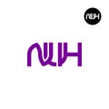 Letter NUH Monogram Logo Design Royalty Free Stock Photo