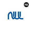 Letter NUL Monogram Logo Design Royalty Free Stock Photo