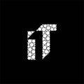 Letter IT and number 1logo creative idea Royalty Free Stock Photo