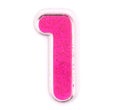 Letter number 1 symbol pink color on a white background, Pink number symbol