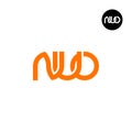 Letter NUO Monogram Logo Design Royalty Free Stock Photo