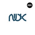 Letter NUX Monogram Logo Design Royalty Free Stock Photo