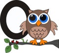 Letter O as Owl