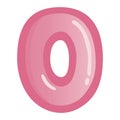 Letter O Bold Pink Alphabet Font Character Drawing