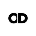 Letter O and D, OD logo design template. Minimal monogram initial based logotype