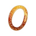 Letter o in the form of a pretzel