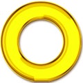 letter o in golden balloon style