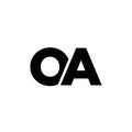 Letter O and A, OA logo design template. Minimal monogram initial based logotype
