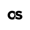 Letter O and S, OS logo design template. Minimal monogram initial based logotype