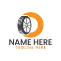 Letter O Tire Logo For Car Repair Automotive Motor Logo Design Vector Template