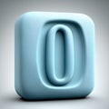 letter O on a white background, 3d render, computer generated images