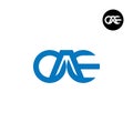 Letter OAE Monogram Logo Design Royalty Free Stock Photo