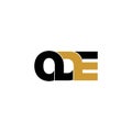 Letter ODE simple monogram logo icon design.