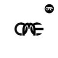 Letter OME Monogram Logo Design Royalty Free Stock Photo