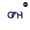 Letter OMH Monogram Logo Design Royalty Free Stock Photo