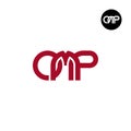 Letter OMP Monogram Logo Design Royalty Free Stock Photo