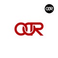 Letter OOR Monogram Logo Design Royalty Free Stock Photo