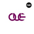 Letter OUE Monogram Logo Design Royalty Free Stock Photo