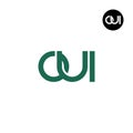 Letter OUI Monogram Logo Design