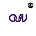 Letter OUN Monogram Logo Design Royalty Free Stock Photo