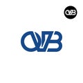 Letter OVB Monogram Logo Design Royalty Free Stock Photo