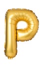 letter P from English alphabet of balloons Royalty Free Stock Photo