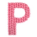 Letter P english alphabet, color red