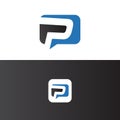 Letter P logo icon design templates element vector