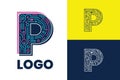 P logo for tech business