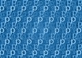 Letter p pattern in different colored blue shades for wallpaper Royalty Free Stock Photo