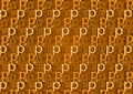 Letter p pattern in different colored brown shades for wallpaper Royalty Free Stock Photo