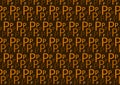Letter P pattern in different colored orange and brown shades Royalty Free Stock Photo